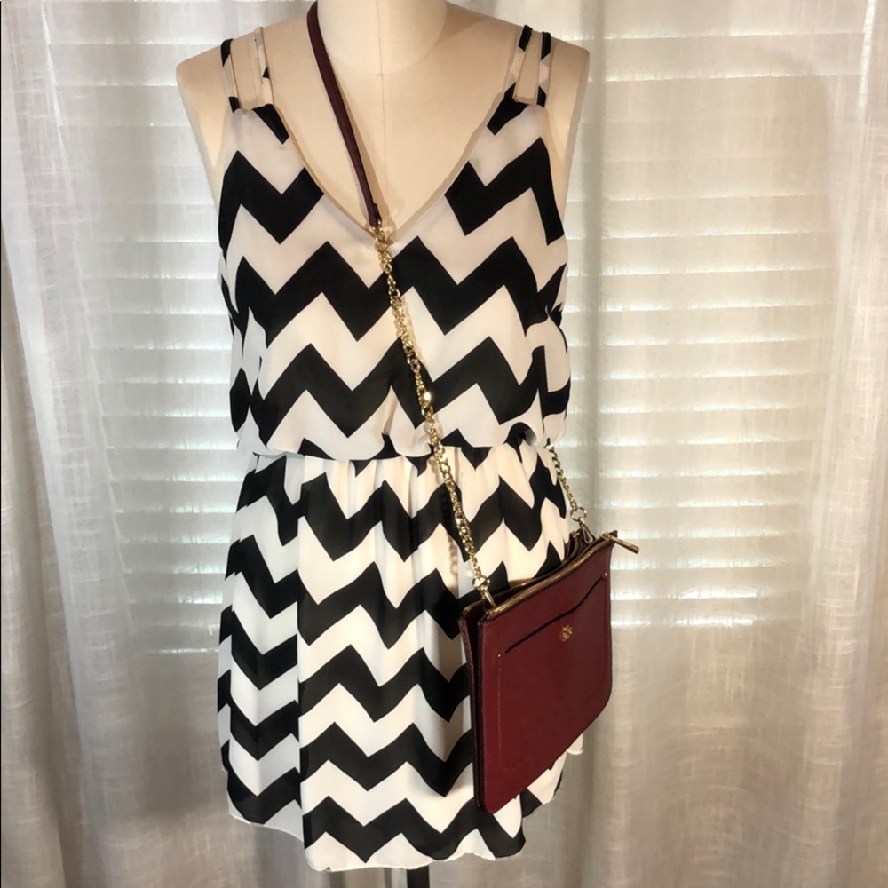 Chevron Sheer Dress